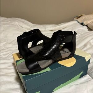 Black Cutout Sandals